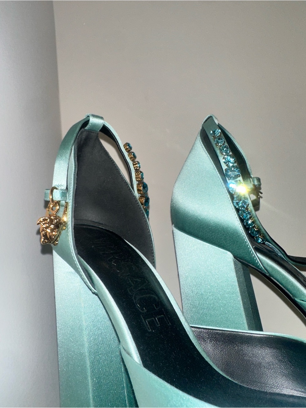 NEVER BEEN WORN BRAND NEW Mint Versace Medusa Aevitas with Crystal Strap